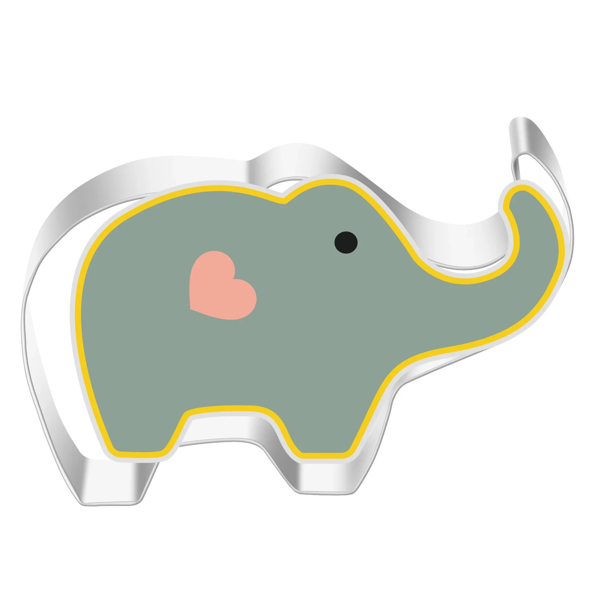 Animal Stainless Steel Cookie Cutters Elephant Shape Cake Fondant Biscuit Pastry Mould 4Pcs/set Baking Tool Kitchen Gadget