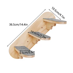 Wall - Mounted Wooden Cat Climbing Shelves with Anti - Slip Pads (Cat Stairs)