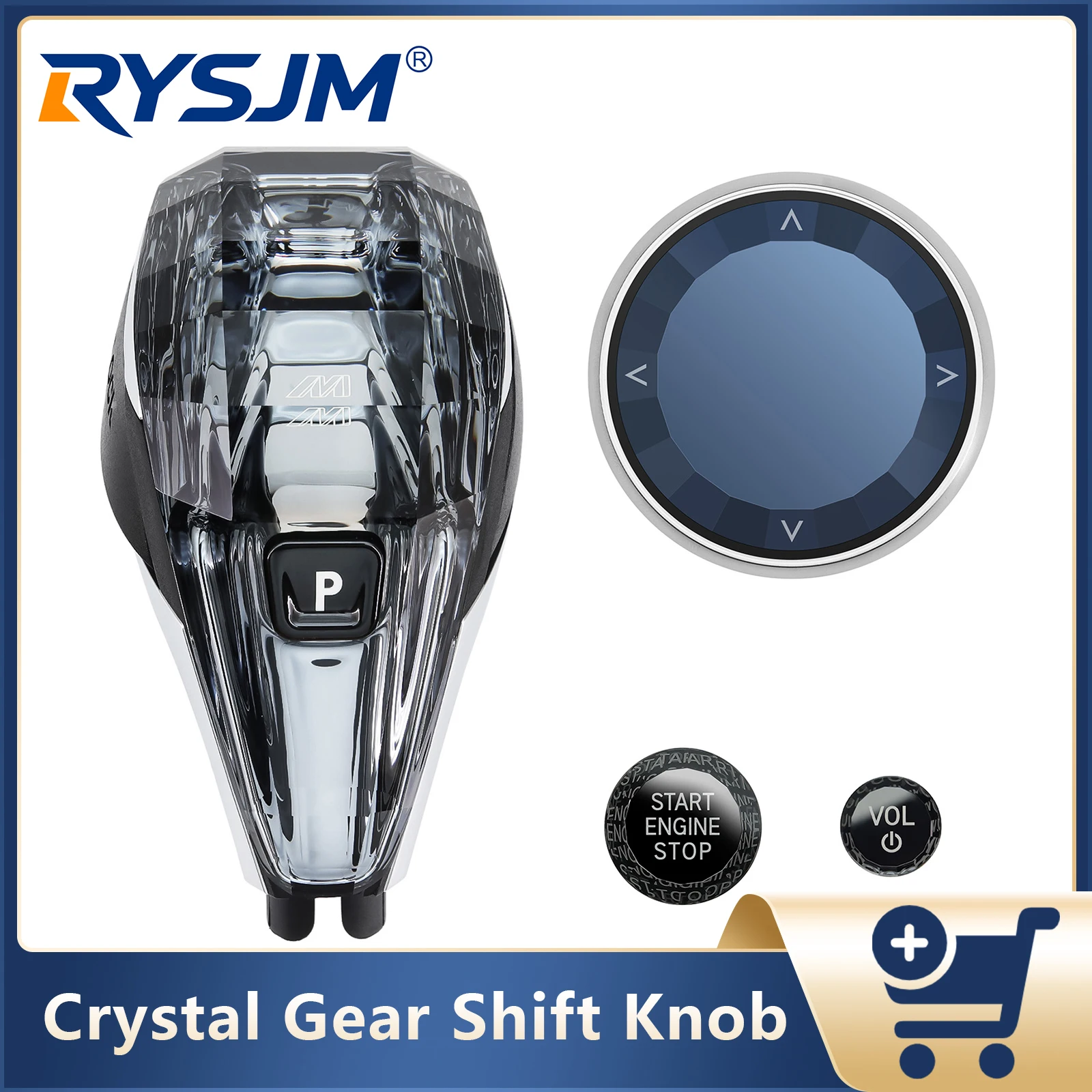 Juego de 4 piezas de pomo de palanca de cambios de cristal para coche, pomo de palanca de cambios de cristal para BMW F40 F44 F45 F46 G20 G21 G22 G23 G26 G28
