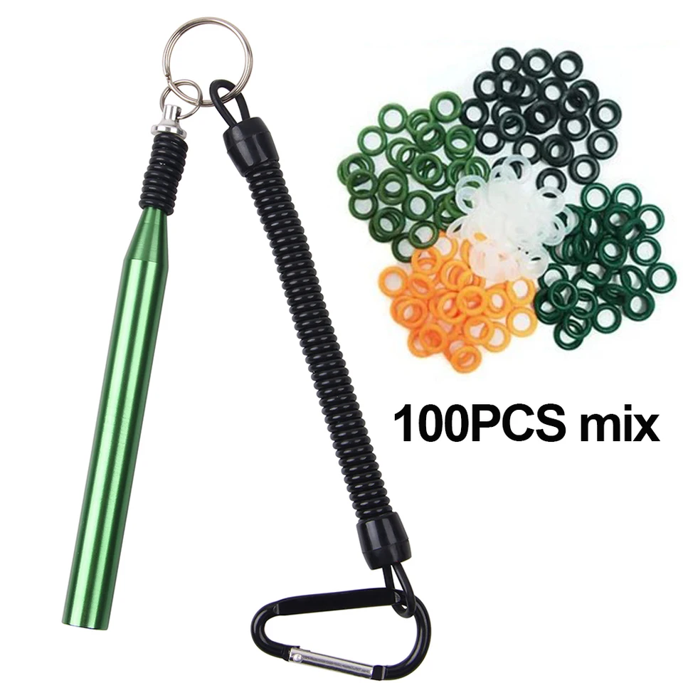 Per Wacky Worm Rig Tool Con 100 Pezzi O-ring In Silicone Per Esche - Foto 14