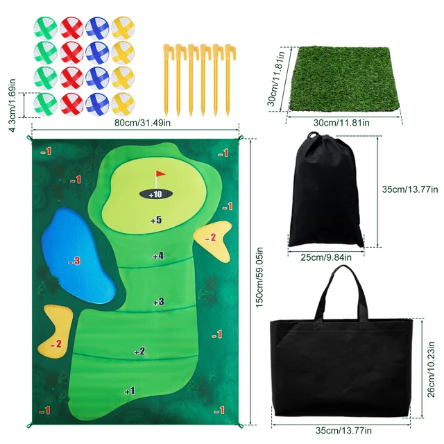Golf Chipping Game, 6x4 Ft Upgrade Felt Fabric Giant Size Target Chipping  Golf Game Mats, Golf Practice Equipment Golf Gifts Games for Indoor Outdoor