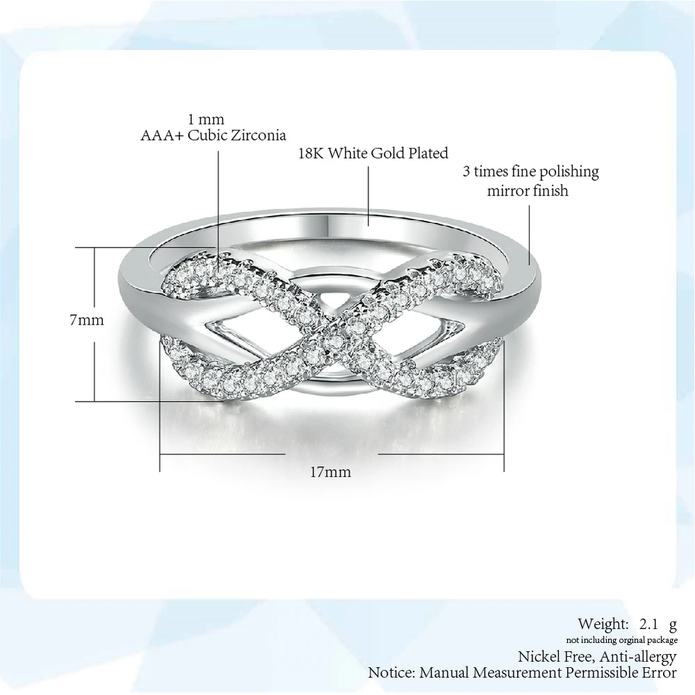 Wedding Ring Cubic Zirconia Hollowout for Women