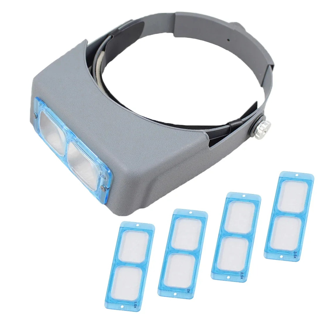 Head Wearing Magnifying Glass Loupe 4 Magnifications Glasses Double Lens Head-mounted Headband Reading Magnifier magnifying glass headband magnifier reading magnifier head wearing magnifier