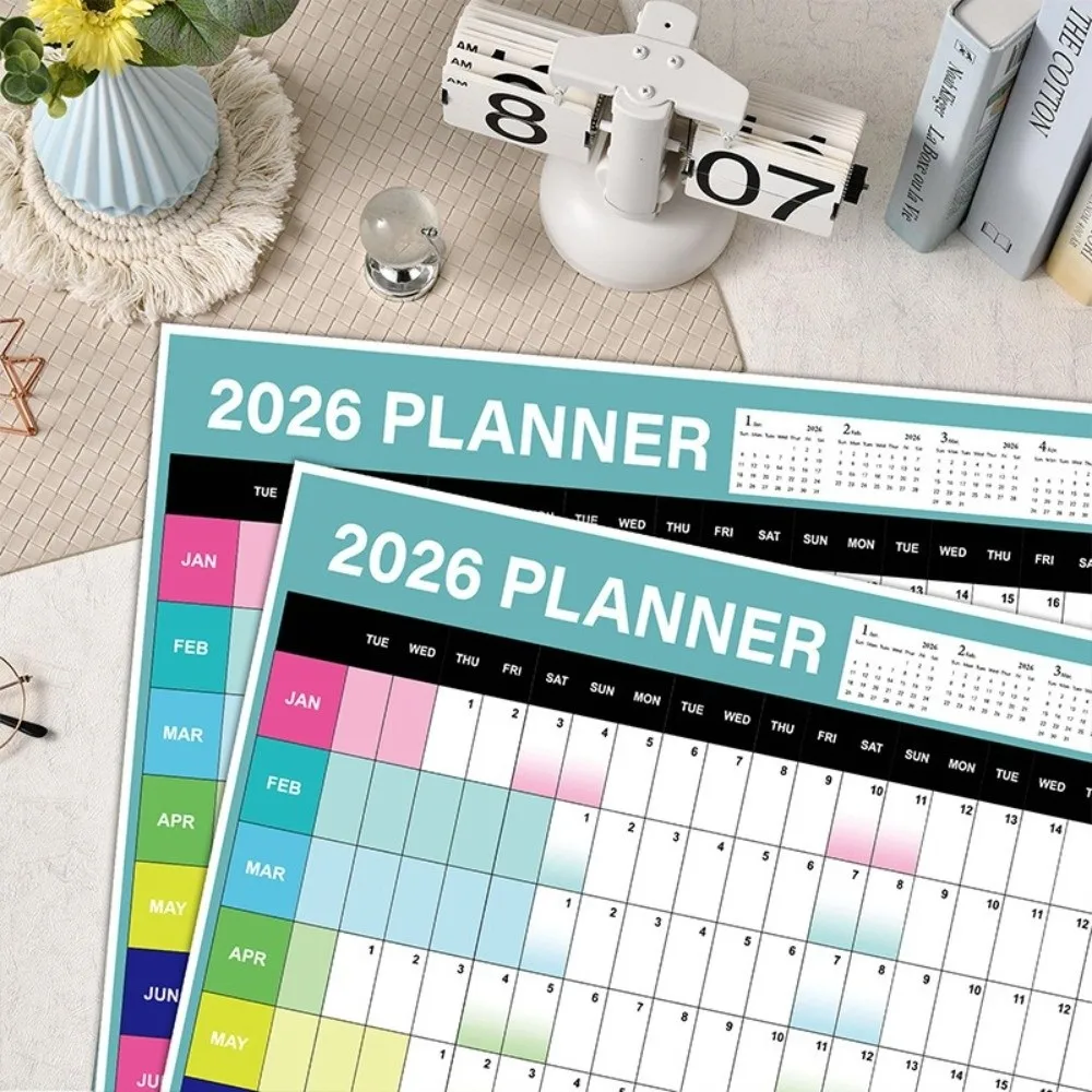 Calendario da appendere al muro 2026 Agenda annuale Lista delle cose da fare Calendario Pianificatore Foglio Memo Pad Agenda Organizzatore - immagine 2