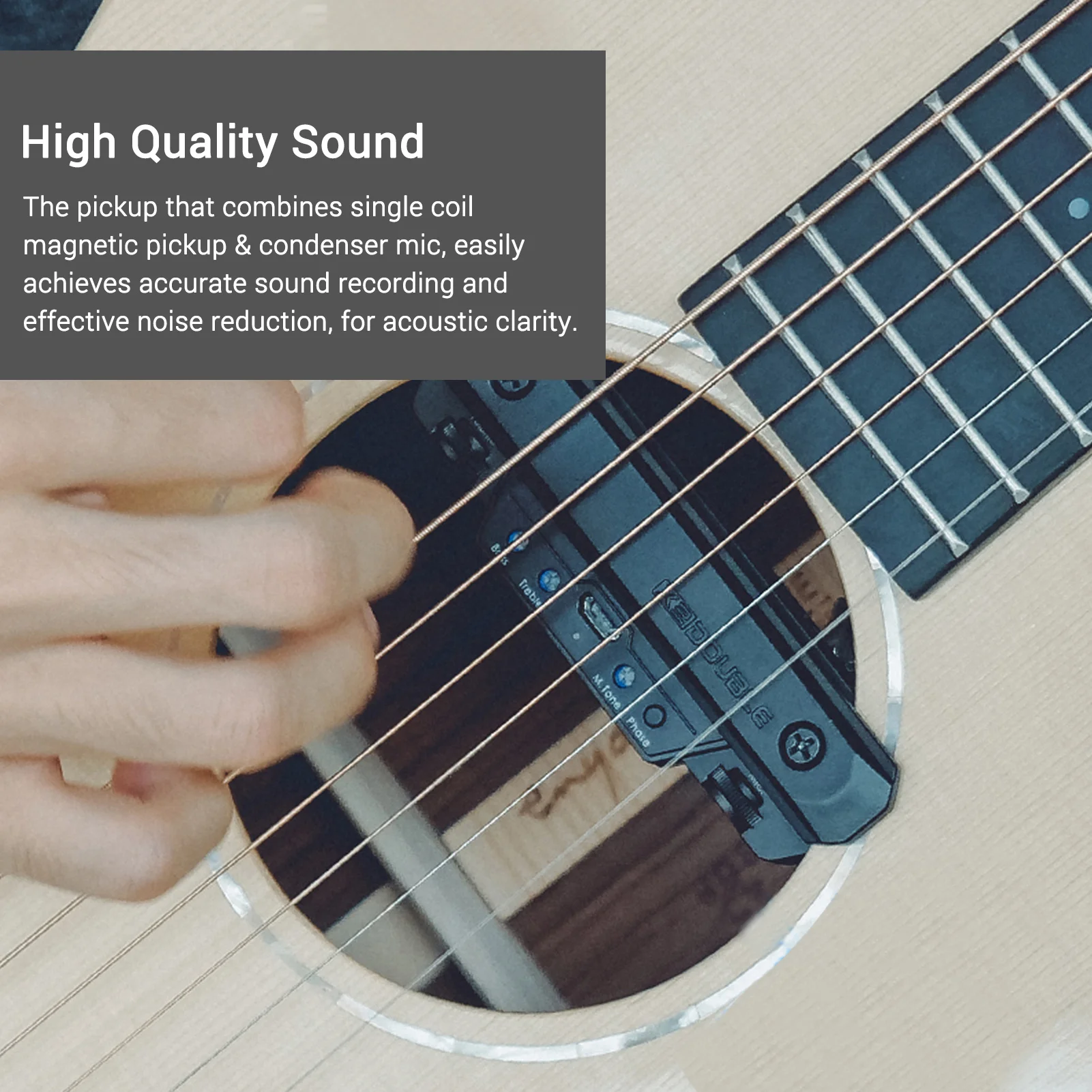 DOUBLE X0 Guitar Pickup Preamp Soundhole Pickup With Volume Tone Control Musical Instrument Accessories For Acoustic Guitar
