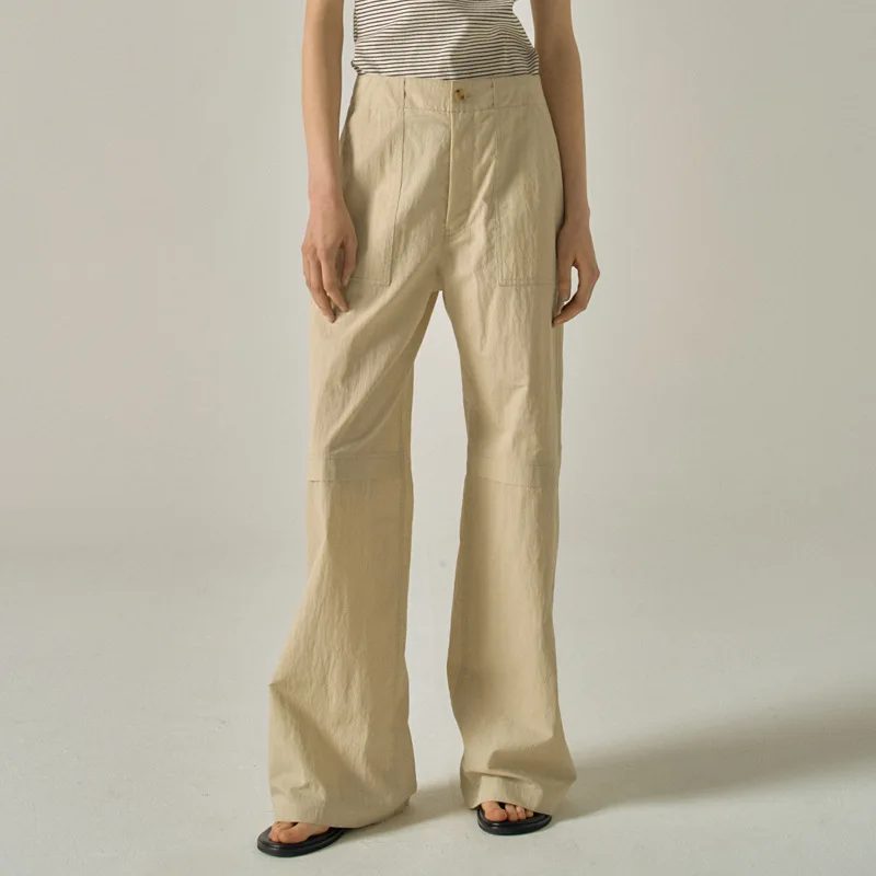 

High Waisted Commuter Casual Pants for Women, Straight Wide-leg Trousers, New Design Sense Niche, Summer, F @ C @ D *