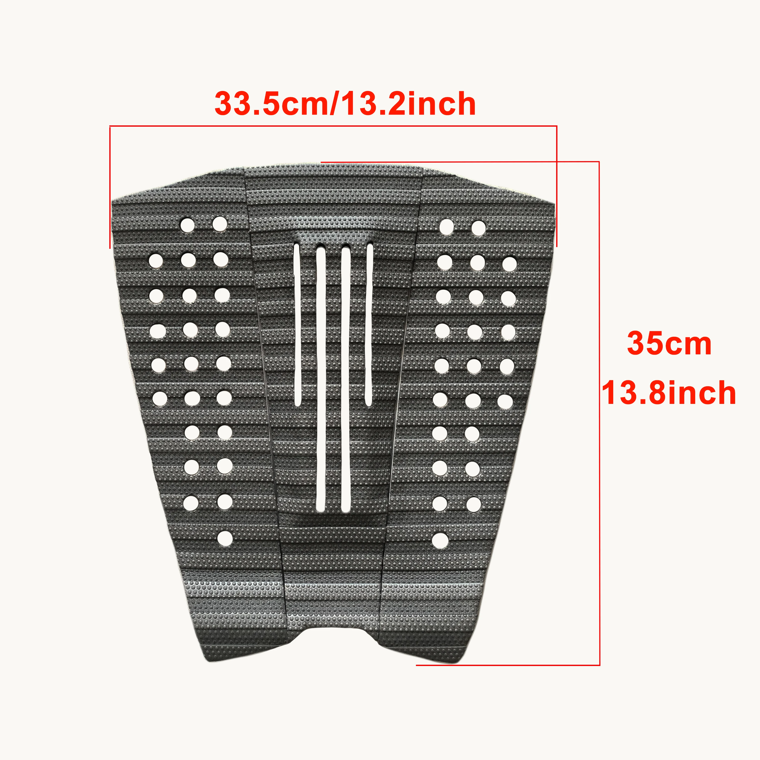 Black EVA Surfboard Deck Pads Skimboard Foot Tail Pad Stand Up Paddleboard Traction Pads 3-Pieces