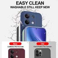 Redmi Note 13 Case Square Liquid Silicone Soft TPU Cover For Xiaomi Redmi Note 13 Note13Pro Plus Redmi Note13 Pro 4G Phone Cases 2