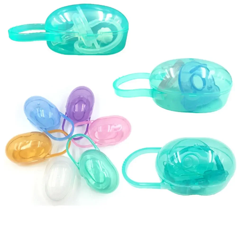 Baby Solid Pacifier Box Soother Container Holder Pacifier Box Travel Storage Case Safe Holder PP Plastic Size S pacifier holder plastic pacifier box