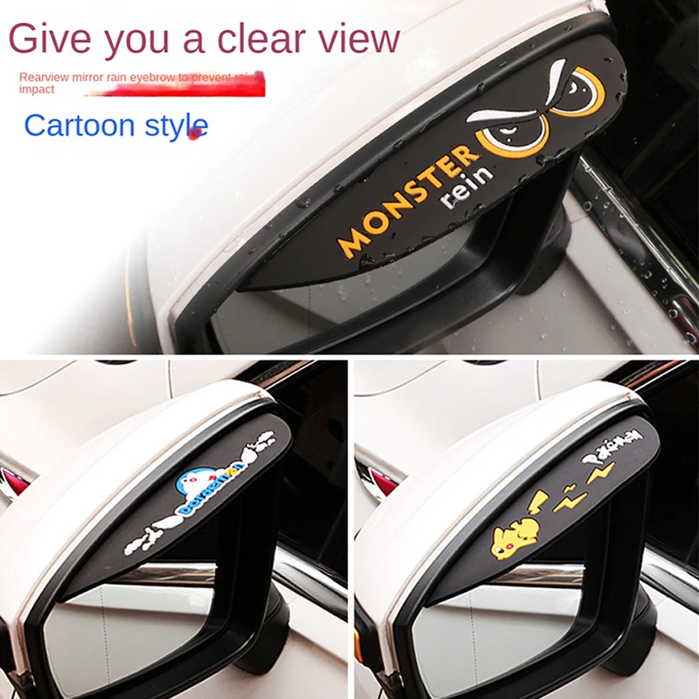 Rear View Mirror Rain Shield Universal Durable Leaving No Glue Marks Tear And Paste Car Supplies Rain Eyebrow Portable Flexible