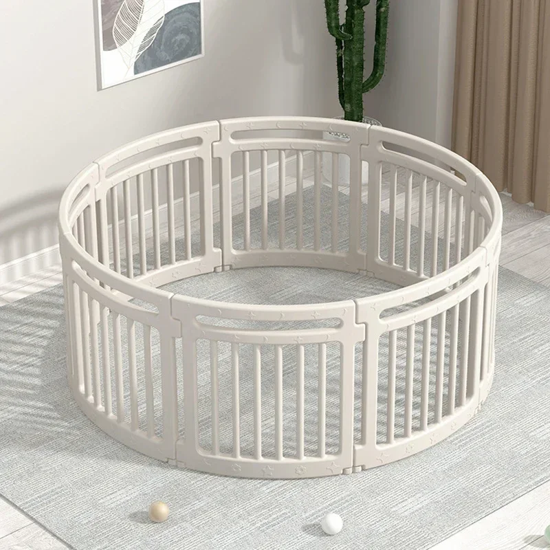 Folding Wooden Playpen Baby Safety Wood Fence Easy Assembly