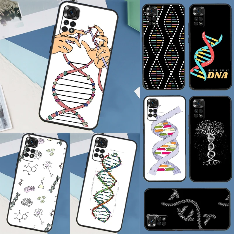 Retro Dna Science Illustration Case Per Xiaomi Redmi Note 10 8 9 11 Pro 12 Turbo 8T 9S 10S 11S 12S Redmi 12C 9C 10C Coque