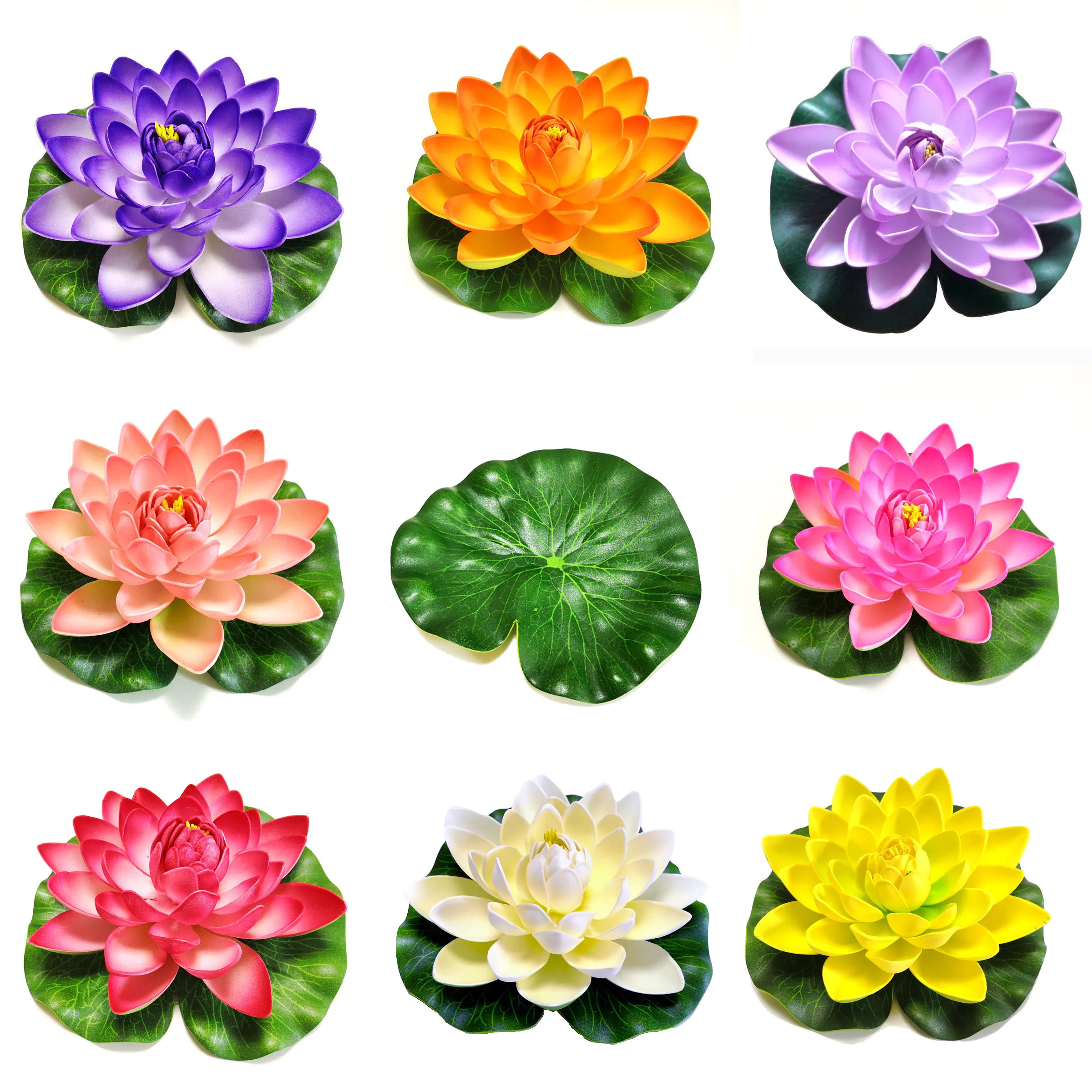 Artificial Floating Lotus Flower Lotuses Water Lilies Garden 17cm