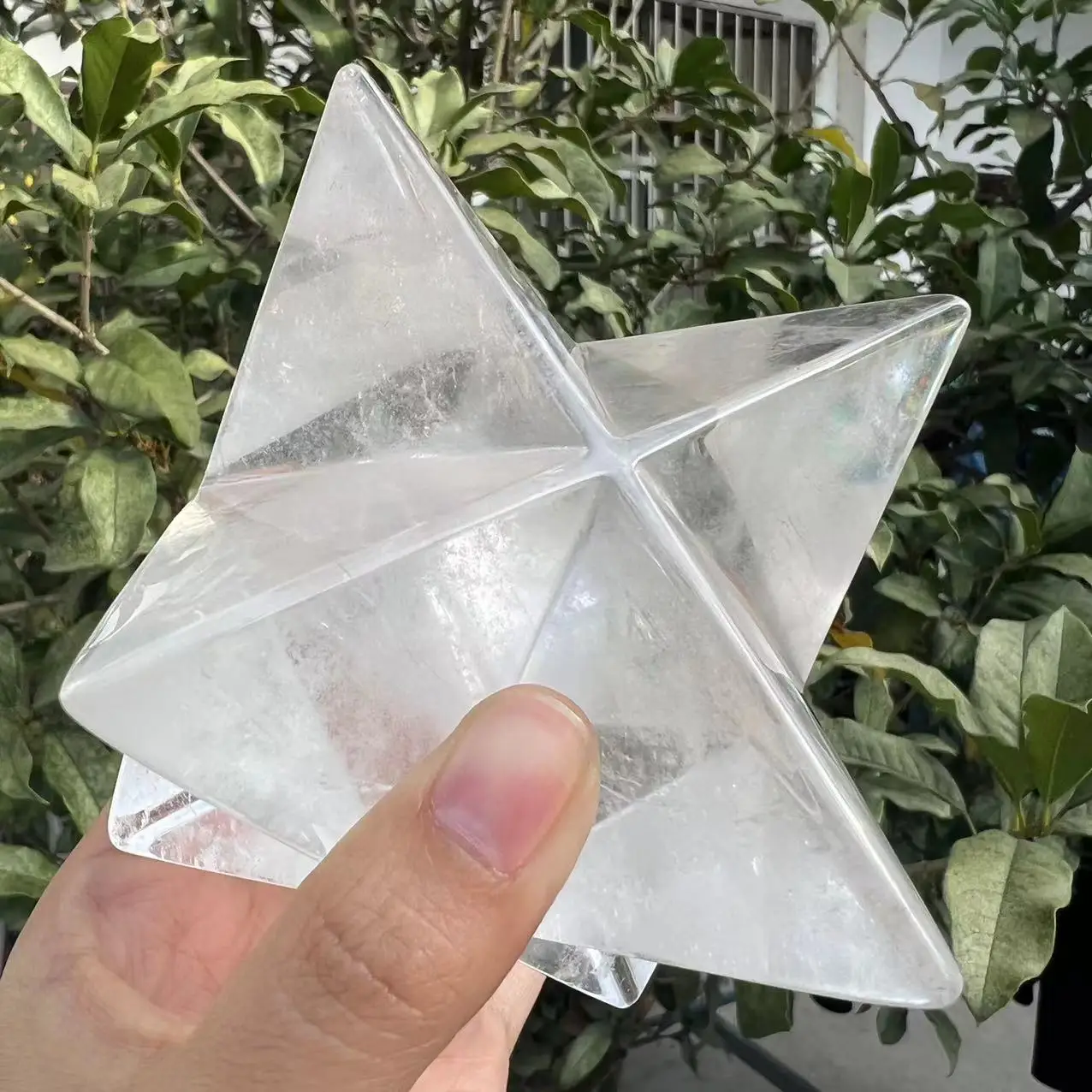 10CM Natural Clear Crystal Merkaba Pendulum Crystal Stones Merkaba Stars Energy Minerals Jewelry Healing Decoration 3