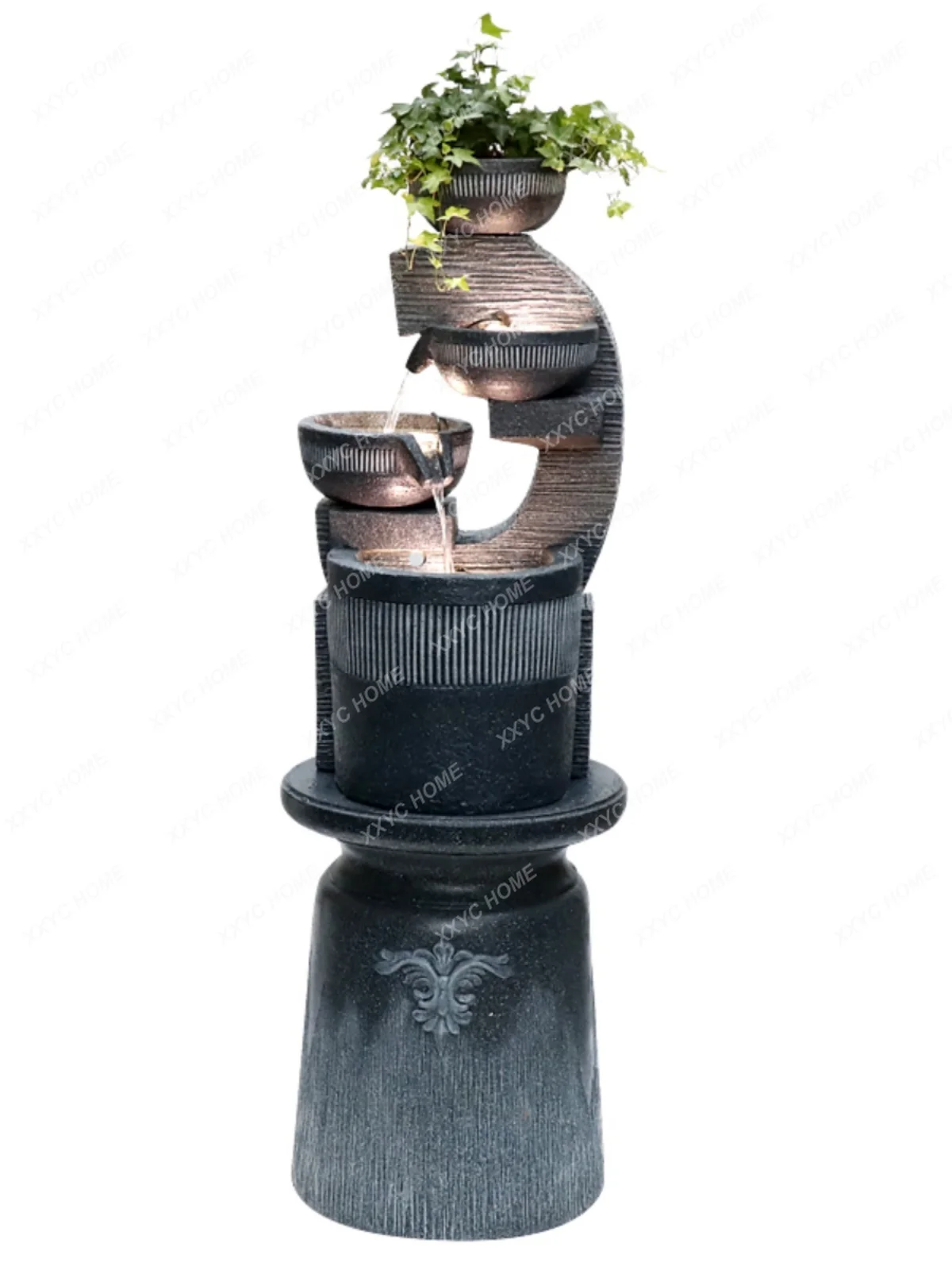 

European-Style Simple Flowing Water Ornaments Living Room TV Indoor Humidifier Office Landscape Feng Shui