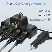 120W Car Charger 4-Socket Car Cigarette Lighter Splitter USB/Type-C Fast Charger Charging Multiple Devices At The Same Time - Image 2
