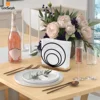 Leeseph Modern Napkin Holder with Wooden Base, Elegant Design for Dining Table, Sturdy and Decorative Holder for Paper Napkins 5