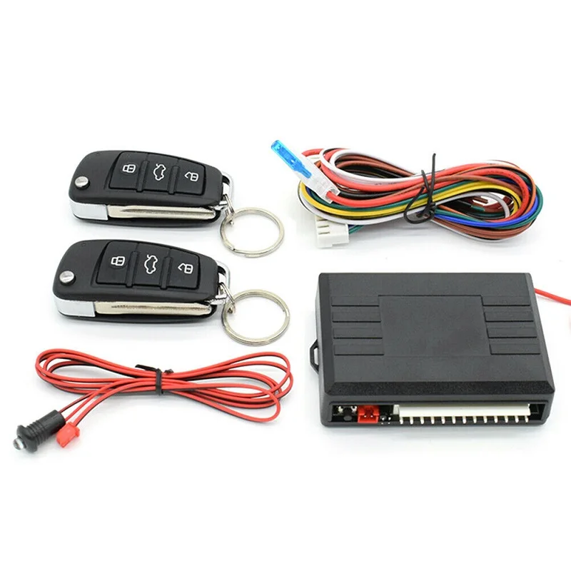 Car Door Lock Kit Car Remote Central Kit Car Remote Door Lock Kit Universal 12V Car 3-button Remote Control Lock Kit
