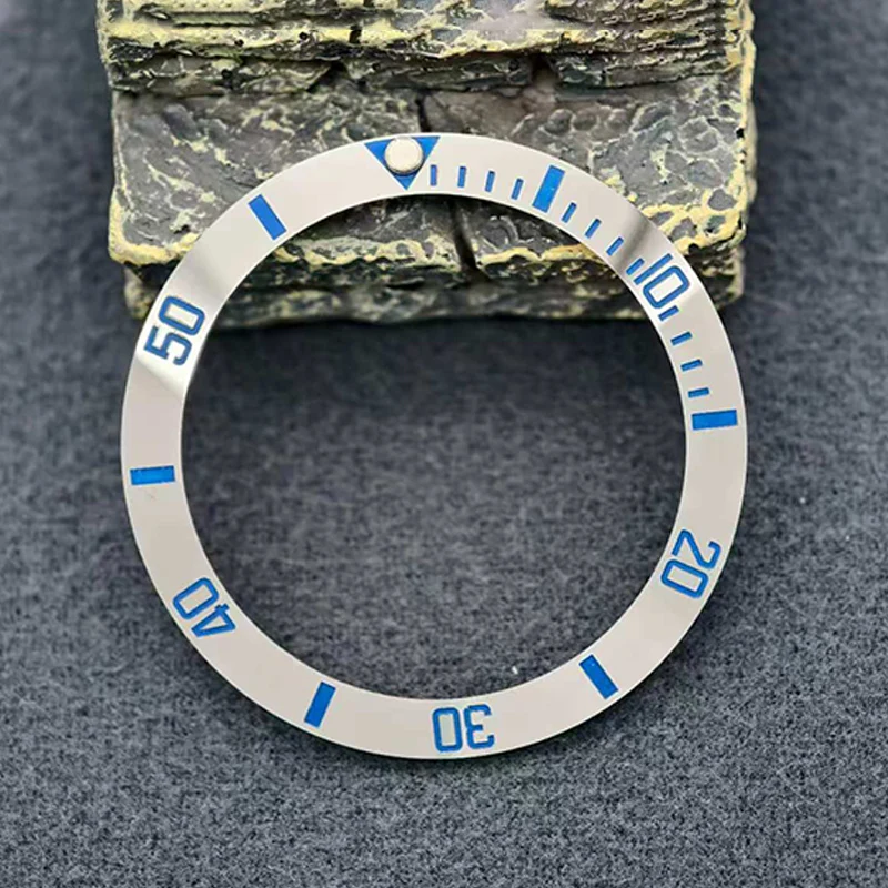 Curved 38mm Ceramic Bezel Insert Ring for Men's Watch Replacement