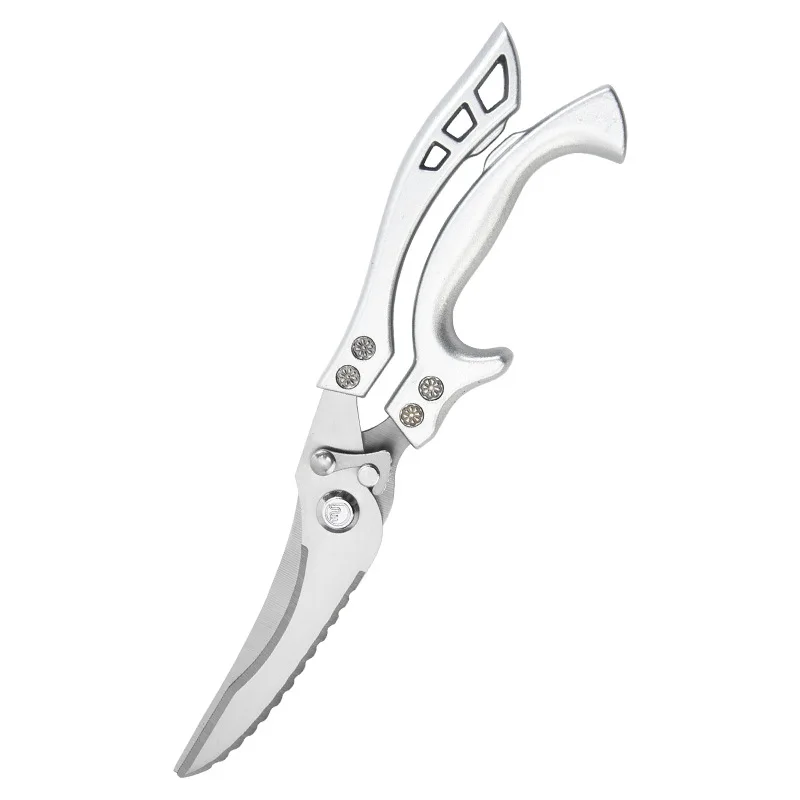 Stainless Steel Food Scissors Multi-function Kitchen Scissors Chicken Bone Meat Scissors Kitchen Cutting Knife Cooking Knife Bar