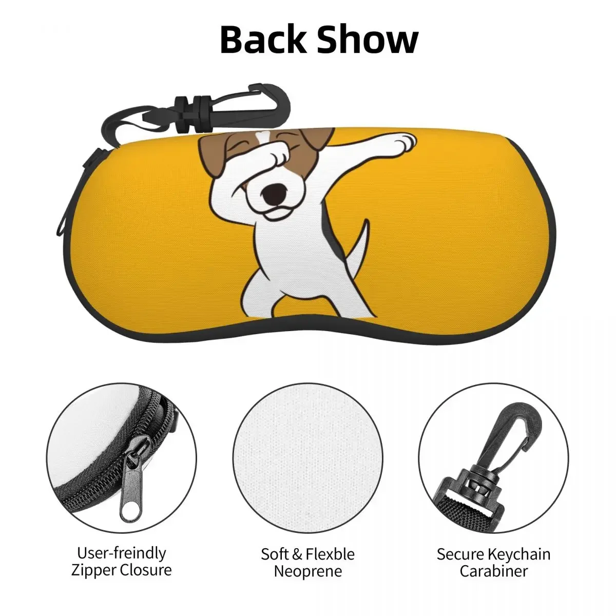 Jack Russell Terrier Eyeglass Glasses Case Women Men Soft Dabbing Dog Sunglasses Protective Box