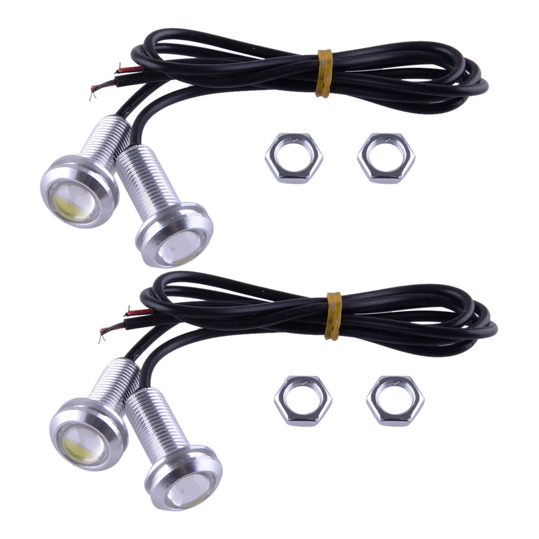 NEW 8Pcs Waterproof White LED Silver Outrigger Spreader Transom Underwater Light For Car Truck Boat Trailer 12V