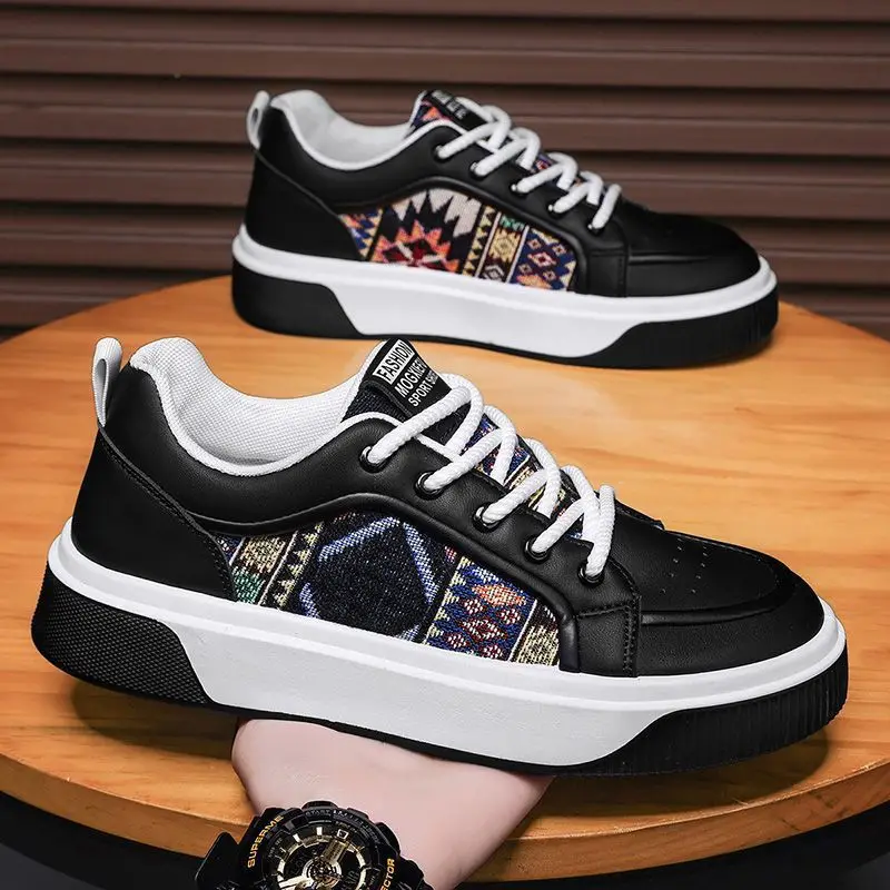 spring men's shoes new casual trend board shoes fashion network red thick sole sports ins fashion