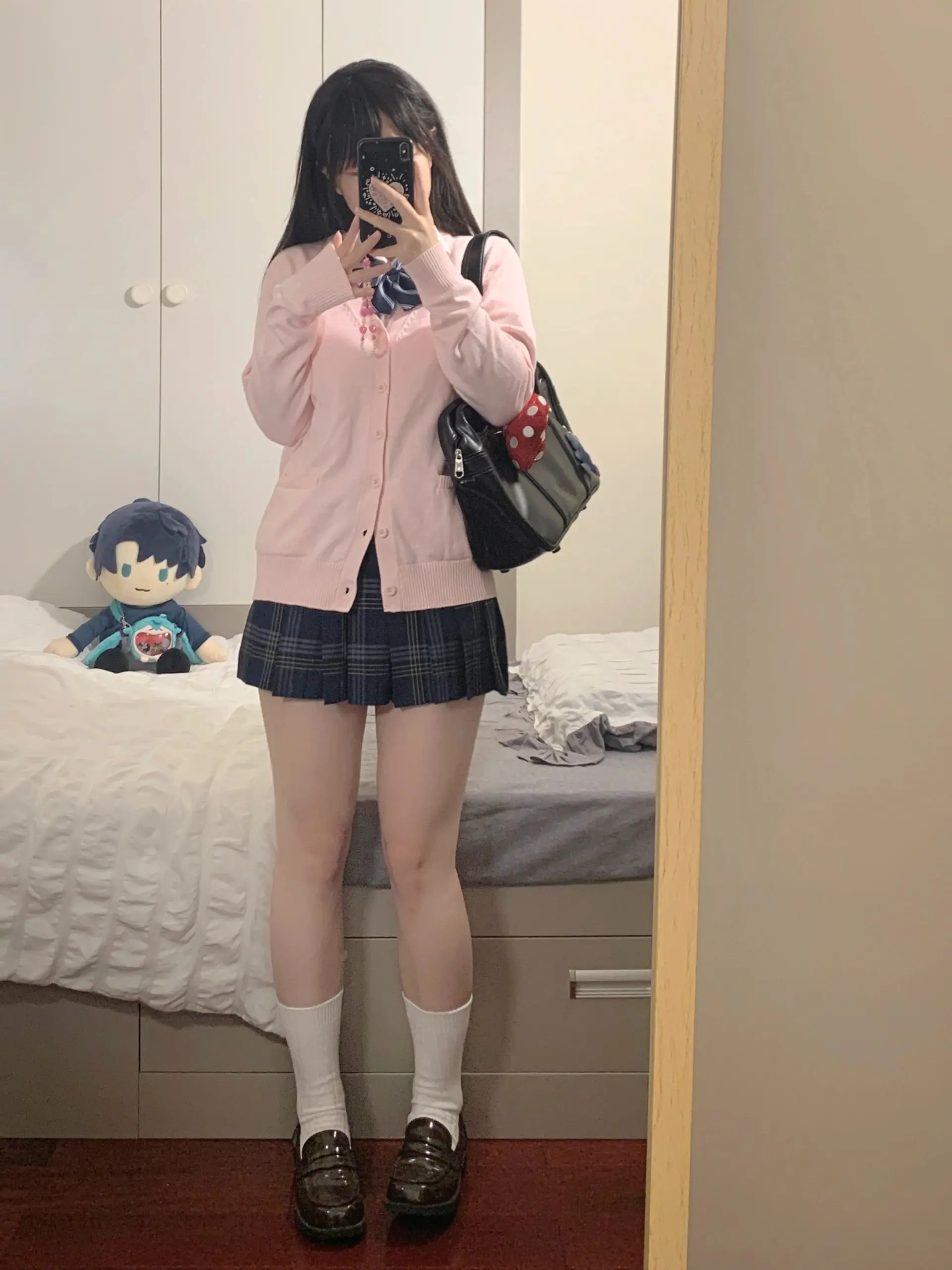 Pink Blue Black Cute Jk Sweater Knitted Cardigan Female Original Japanese Jacket Uniform School Supply Feeling Lazy Style knitted cardigan
