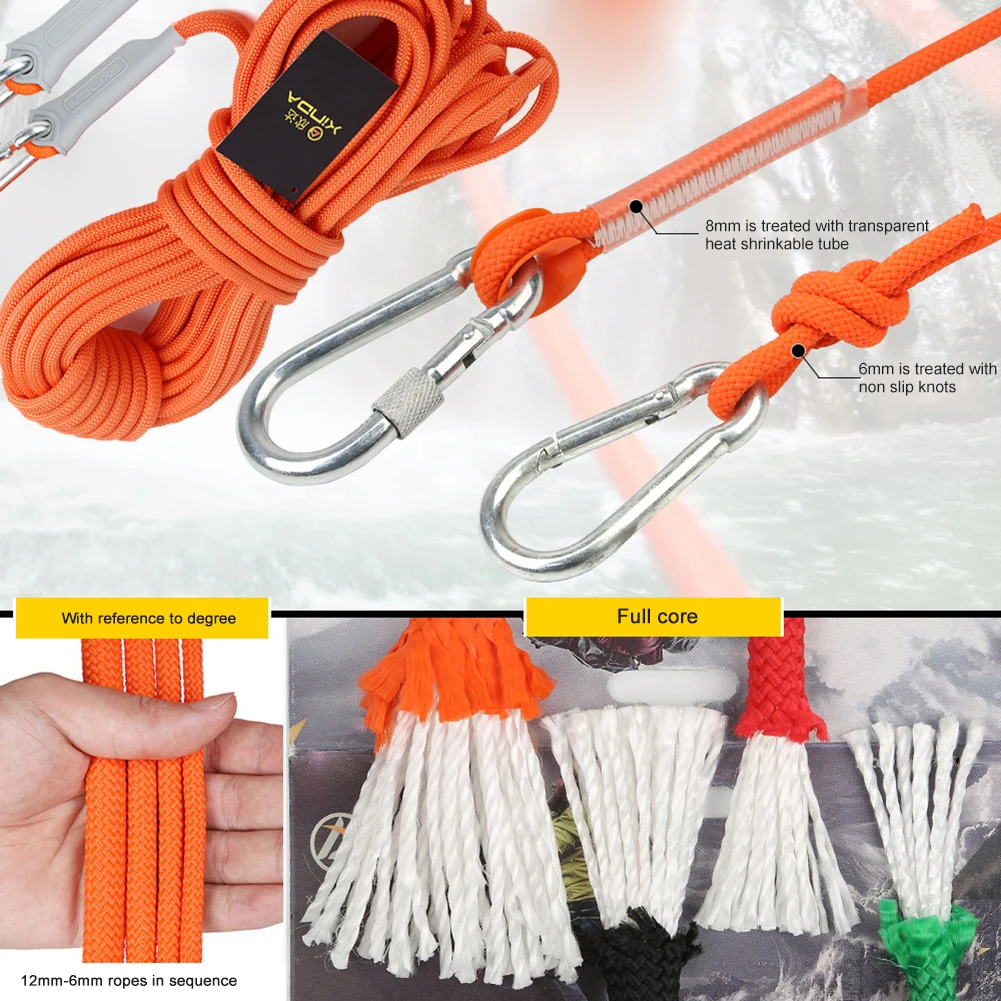 10M Climbing Rock Outdoor Auxiliary Rope Trekking Hiking Accessories
