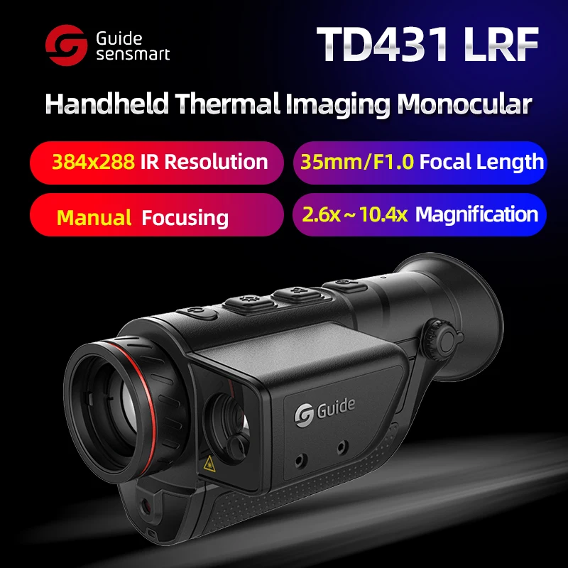 

GUIDE TD431 Handheld Hunting Observation Thermal Imaging Laser Indicate Wifi IR 384x288 Thermal Vision Camera Imagery Monocular