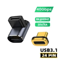Magnetic USB C Adapter with 90 - Degree Right Angle for High - Speed Transfer and 8K Video (T1)