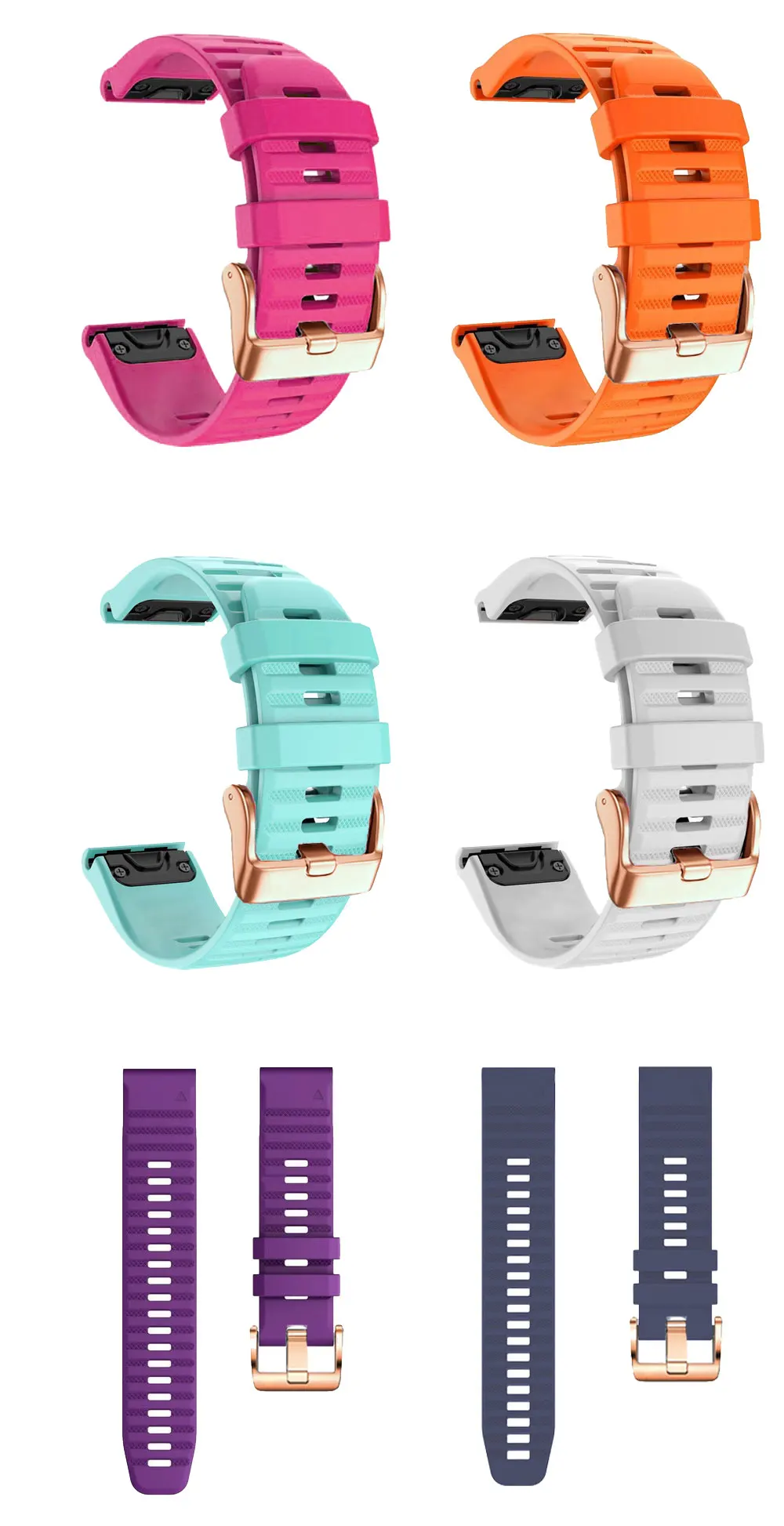26/20/22mm Silicone Quick Release Watch Strap for Garmin Fenix 5 5S 6 6S pro 935 3 HR MK1 Watch Easyfit Wrist Band Strap Watch