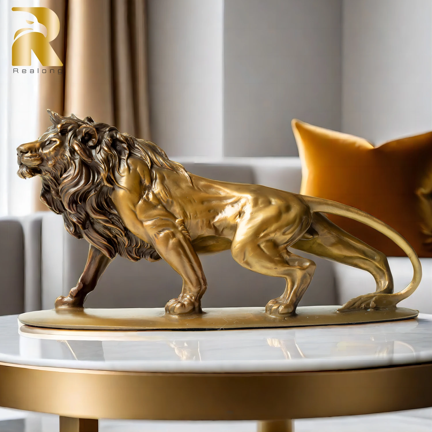 

Бронзовая статуя льва ручной работы, волшебная бронзовая скульптура льва, изысканные бронзовые животные, поделки для дома, офиса, декоративные украшения, подарки