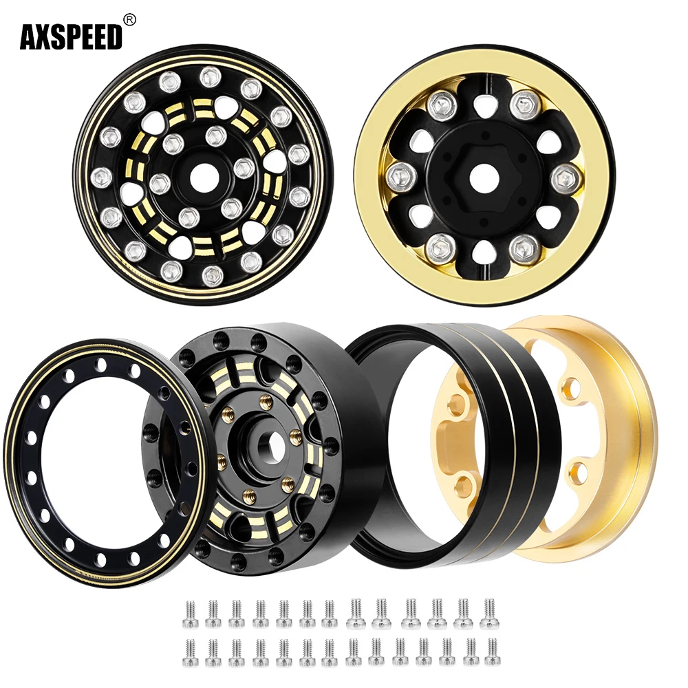 

Колесные диски AXSPEED, 4 шт., Beadlock, отрицательное смещение для 1/18 автомобиля на гусеничном ходу с дистанционным управлением, обновленные запасные части, аксессуары