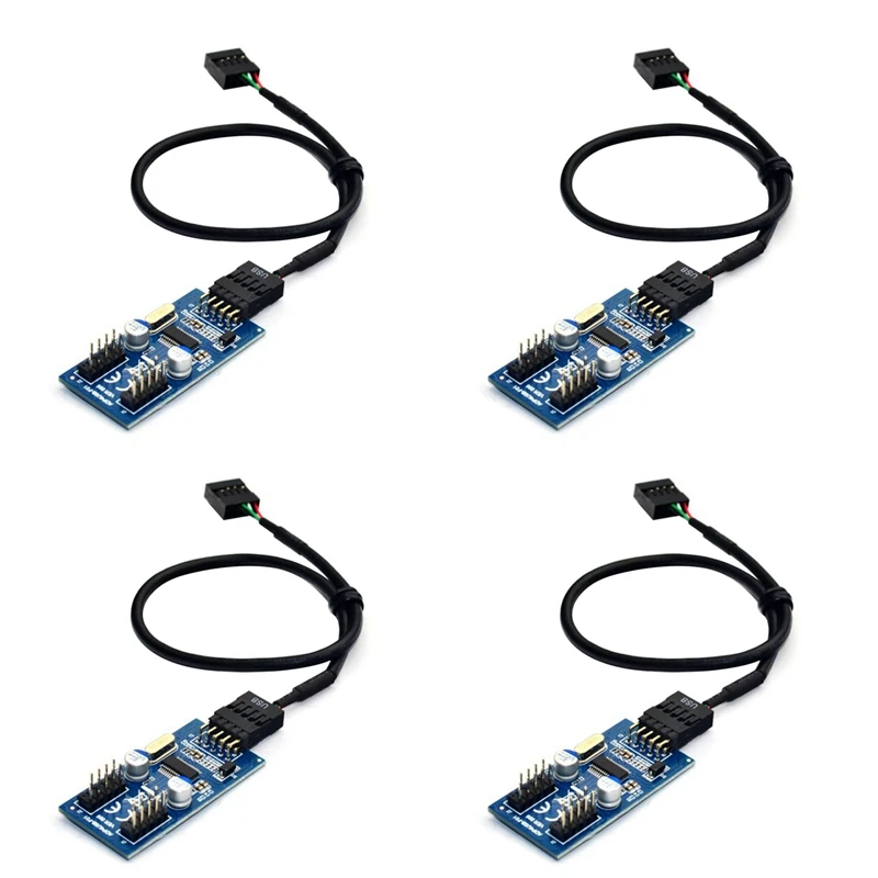 

4 шт., 9-контактный USB-кабель-удлинитель для компьютера, 30 см