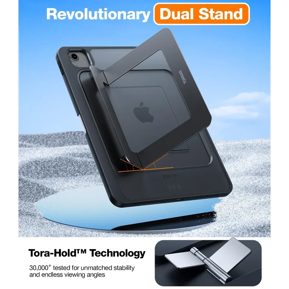 TORRAS 調節可能なスタンドケース ペンホルダー付き iPad カバー TORRAS 調節可能なスタンドケース ペンホルダー付き iPad カバー
