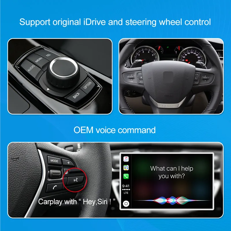 Wireless Apple CarPlay Android Auto Decoder for Peugeot 308 SMEG,408,C5,C6,C4 Sega 4008+ Picasso DS4 DS3 Citroen C4 cactus anno