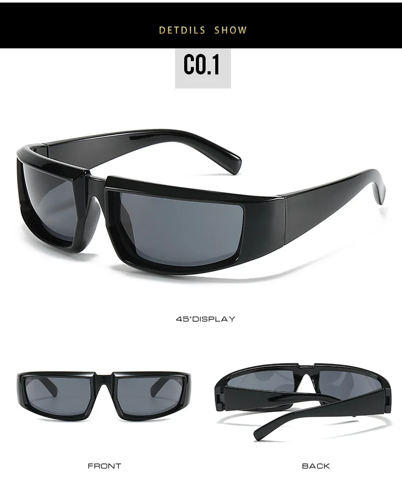 Radfahren Sport Steampunk Sonnenbrille 2023 Frauen Punk Goggle Marke Designer Sonnenbrille Männer Sier Spiegel Shades Reiten_voghion.com