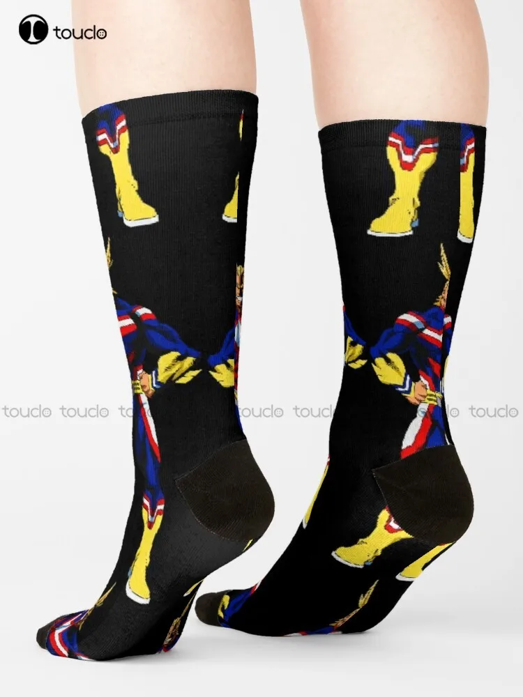 

All Might Pixel Art Socks Fun Socks For Men Personalized Custom 360° Digital Print Gift Harajuku Unisex Adult Teen Youth Socks