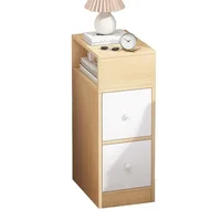 Table de chevet simple et moderne, petite table de chevet pour chambre à coucher, casier de rangement ultra-étroit, casier mural pour crevasses 2