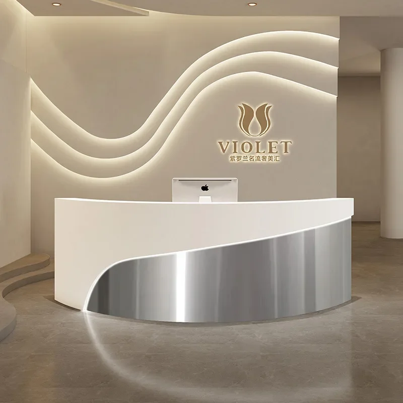 Podium Luxury Furniture Store Store Reception Table Church Pulpit Salon Furniture Entrances Luxury Reception 180cm