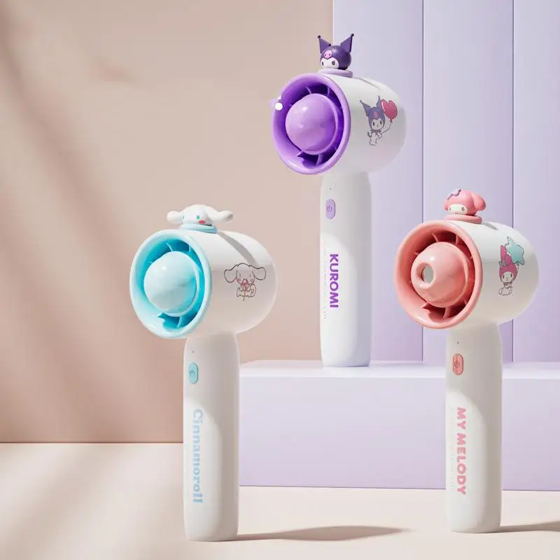 

Kawaii Sanrio My Melody Kuromi Cinnamoroll ручной маленький веер для девочки Настольный бесшумный портативный мультяшный веер Аниме Фигурка праздничный подарок