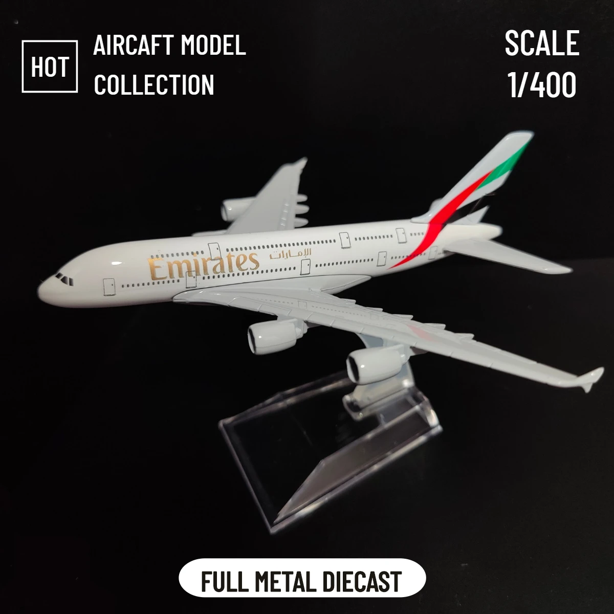 Emirates A380 Airbus 14CM Airlines Die Cast Metal Desk Aircraft Plane Model Toy 