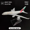 1:400 Scale Metal Aircraft Emirates Airlines A380 B777 Airplane 1
