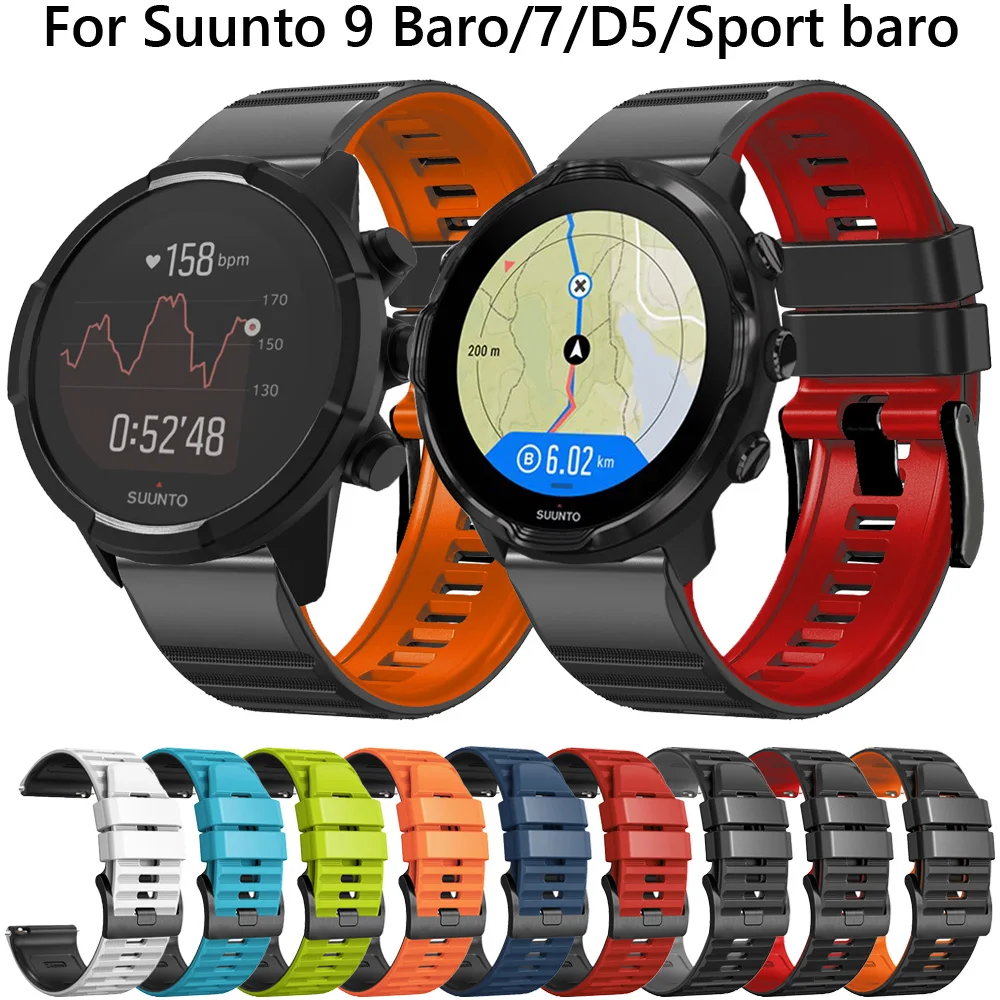 Shieranlee Compatible with Suunto 9 Spartan/Suunto 7 Cinturino, 24MM Silicone Sp