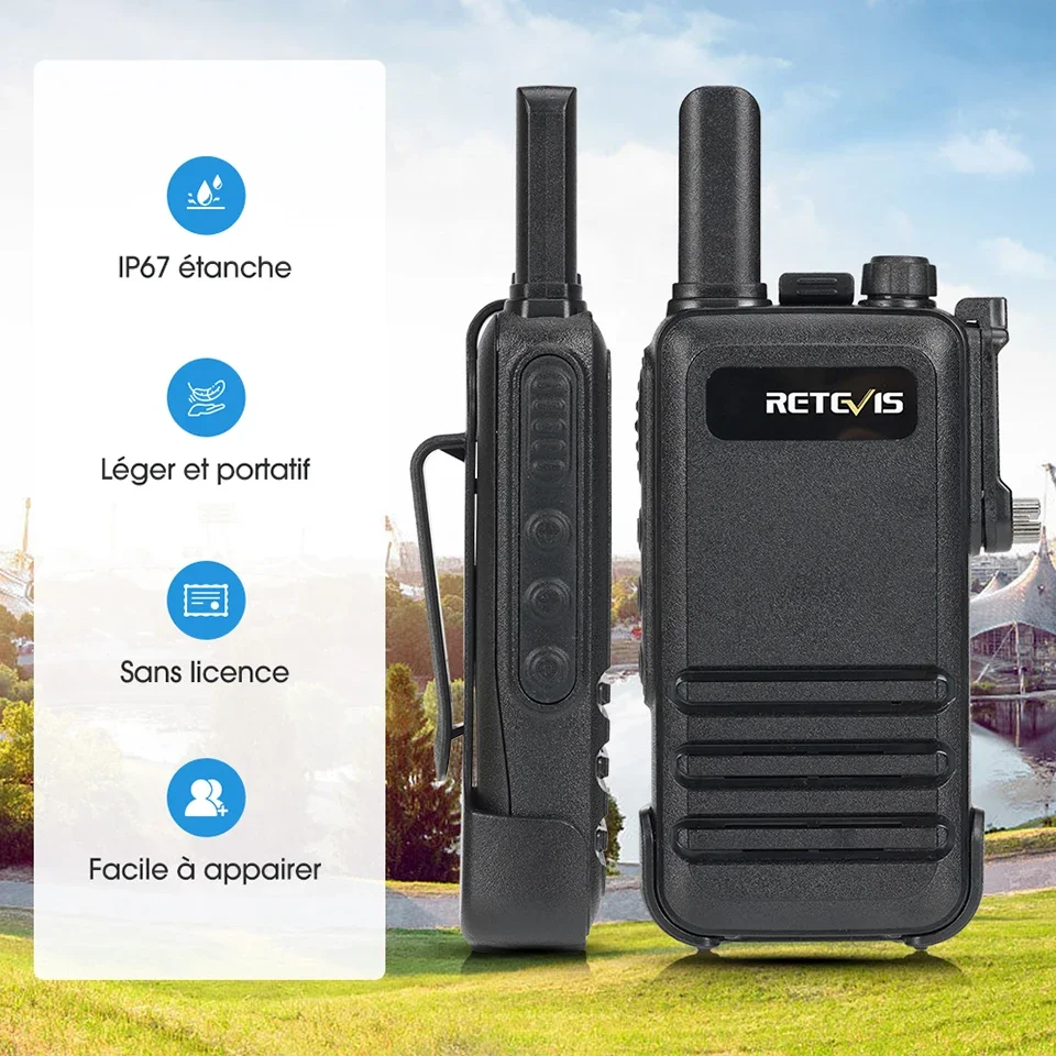 Pack De 5 Talkies-Walkies PMR446 Rechargeables VOX - Parfaits Pour Famille, Camping Et Sécurité