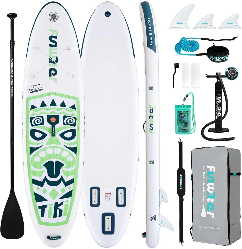 

Inflatable Ultra-Light (17.6lbs) SUP for All Skill Levels Everything Included with Stand Up Paddle Board, Adj Floating Paddles