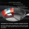 12 1/2 inch Non Stick Frying Pan with Lid,Titanium and Ceramic Nonstick Large Skillet，Stay-Cool Handle,Scratch-resistant,No 3