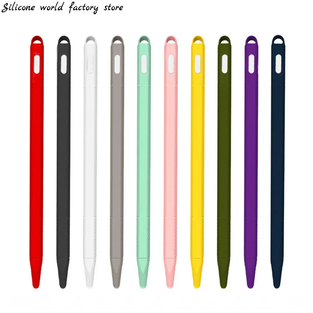 Silicone World Silicone Pen Case Touch Screen Pen Case for Apple Pencil 2 Gen Silicon Protective Holder Cover Anti-scratch Case