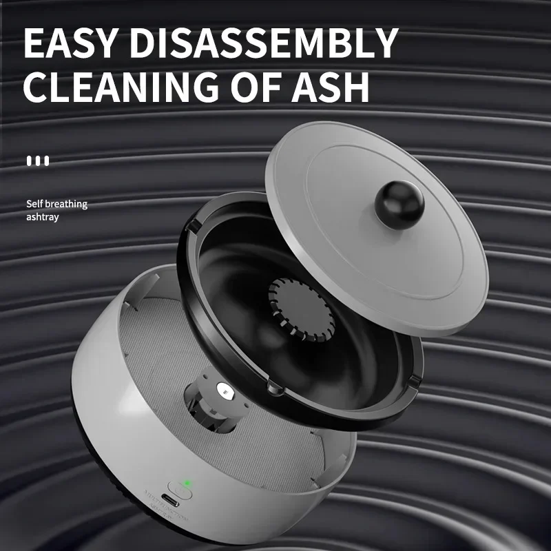 USB Rechargeable Electric Ashtray Filters Air Purifier Ashtray Home Office Car Smokeless Air Purifier Function cigarettes ashtray air purifier ashtray
